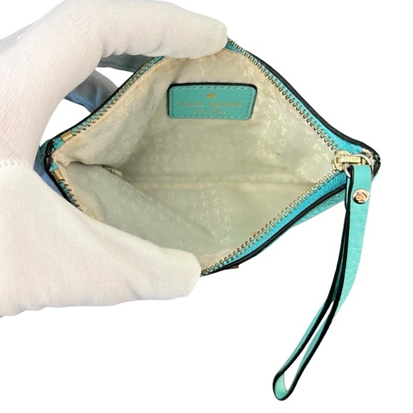 Kate Spade Turquoise Leather Wristlet - Picture 5 of 7